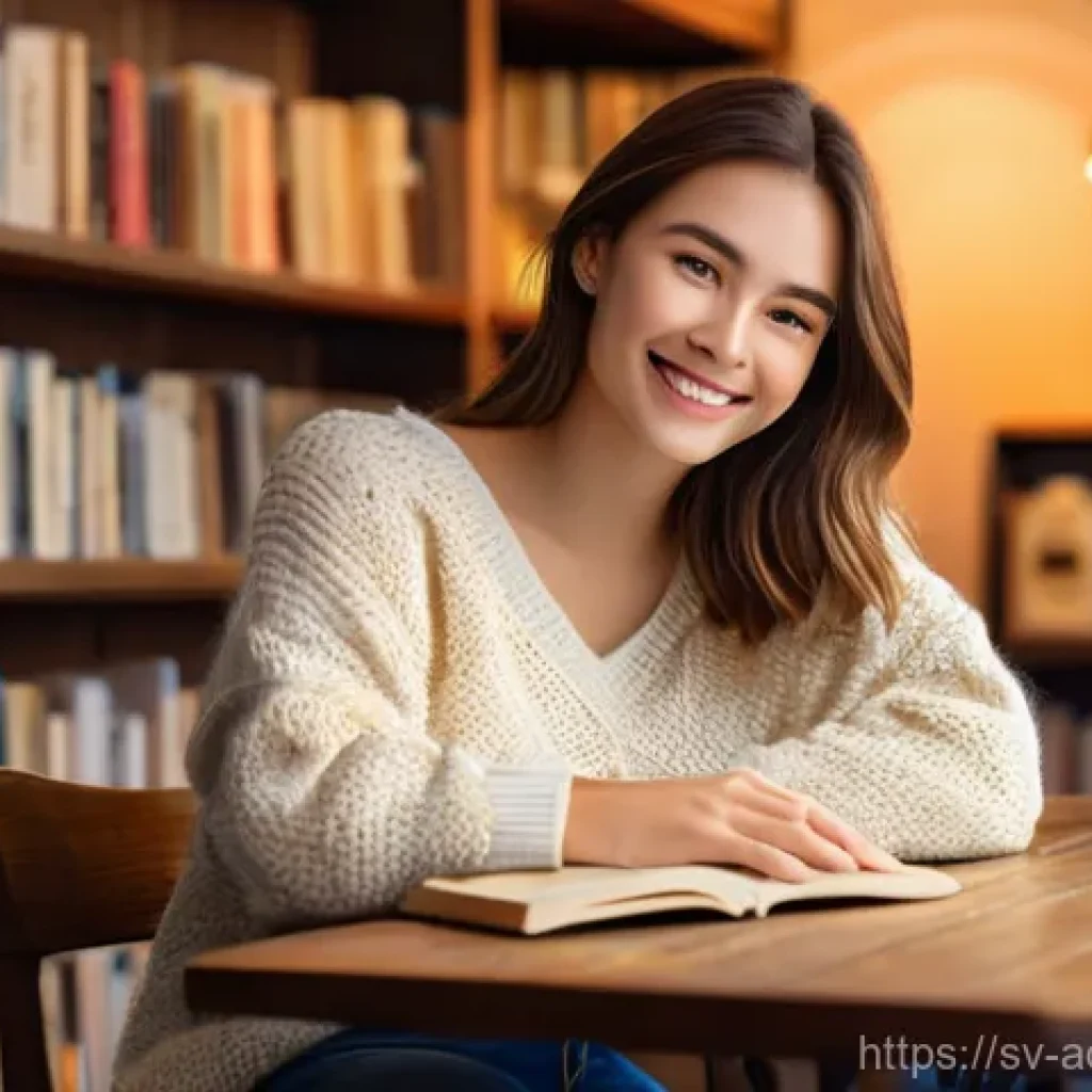 초개인화 마케팅의 유효성 증대 방안 - **Prompt 1: Cozy Cafe Reading**
A young woman, approximately 25 years old, with soft, shoulder-l...